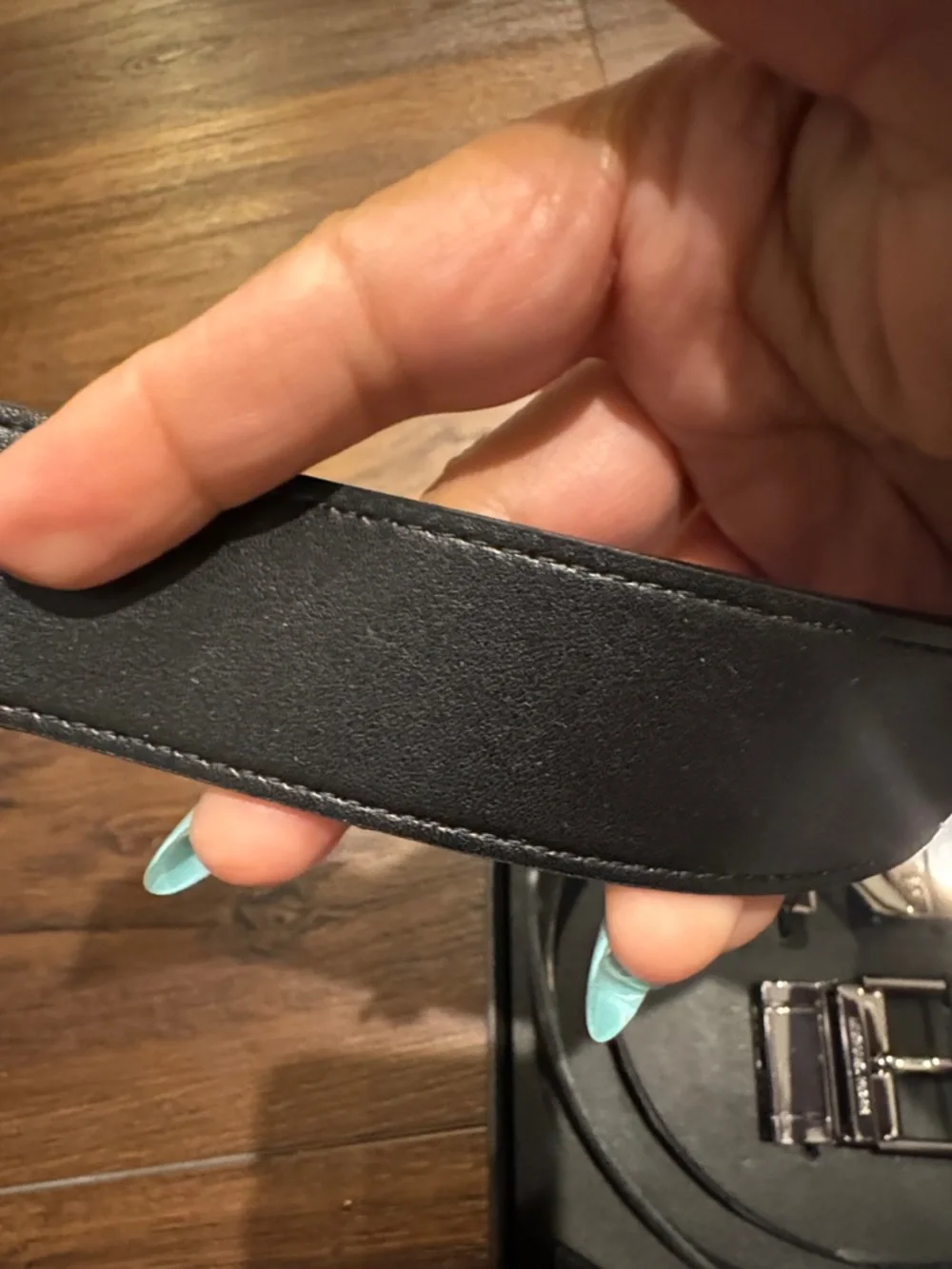 Michael Kors Black Men's Belt with MK Logo & STD Buckle Reversible and One size.